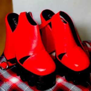 Devil Wears Red Platform Boots